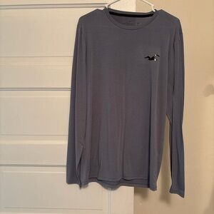 Hollister Blue Long Sleeve Tee Casual Cotton